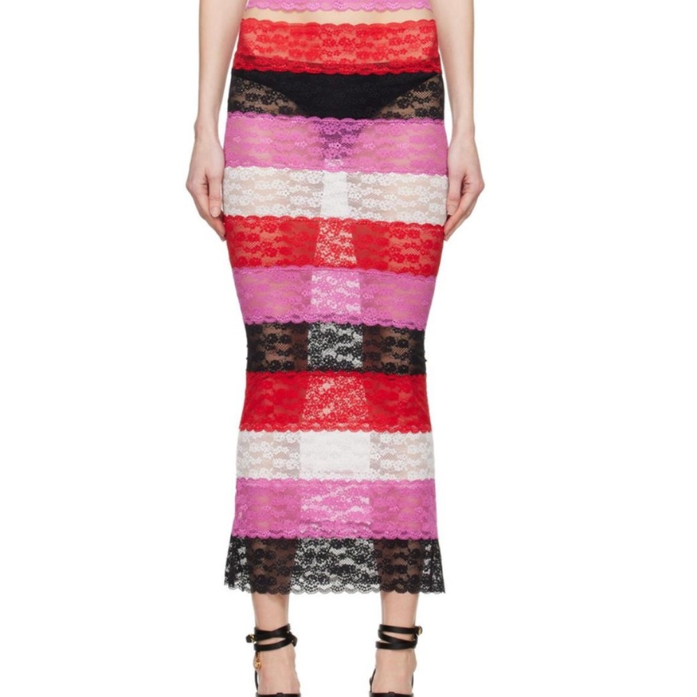 Sinead Gorey Women's Red Panelled Maxi Skirt